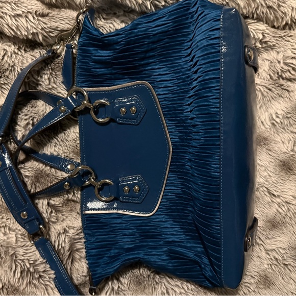 COACH Blue Ashley Sateen 2000s Rare 🔥Satchel - Picture 9 of 13